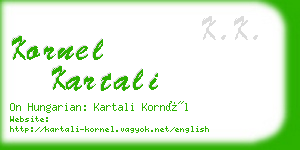 kornel kartali business card